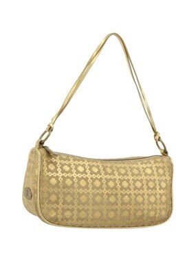 CELINE Shoulder Bag Suede Gold